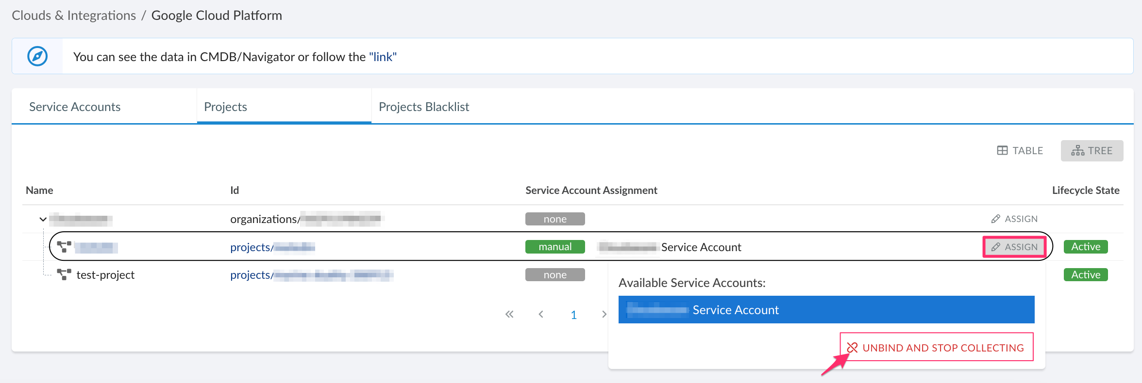 Google Cloud Platform - Managing Projects and Service Accounts - Projects - Assign service accounts - assign options.png
