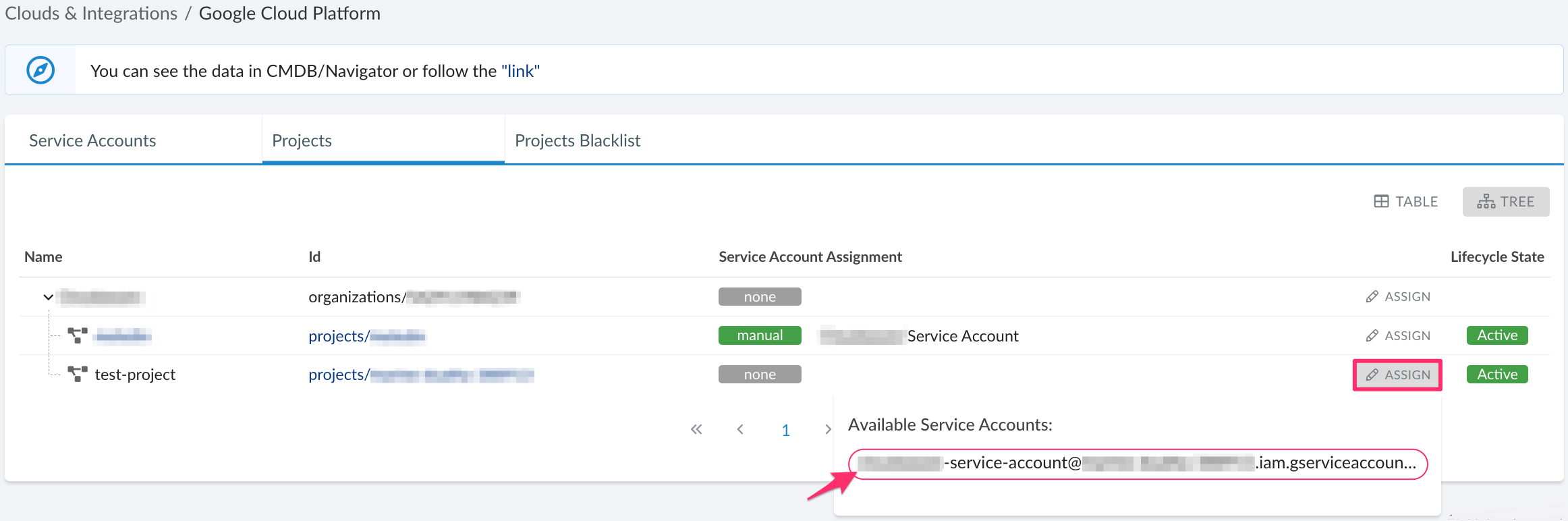 Google Cloud Platform - Managing Projects and Service Accounts - Projects - Assign service accounts - manual.png