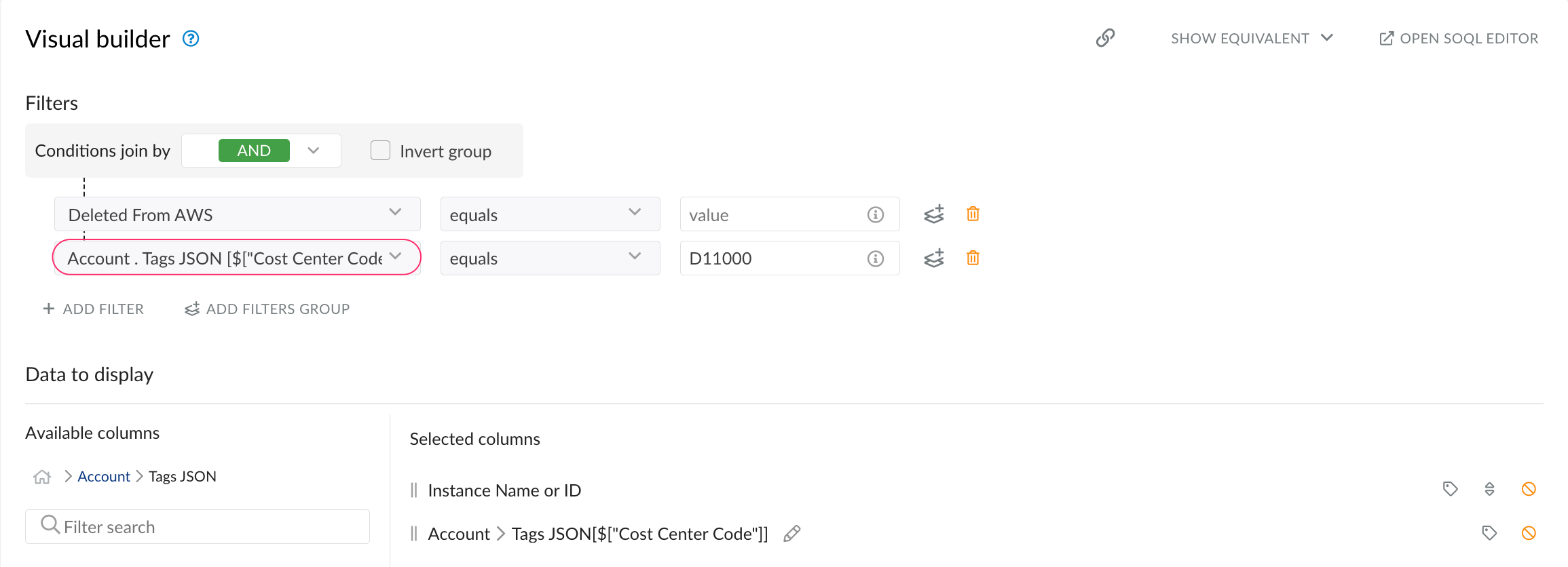 CMDB - Browse Objects - Tags JSON example.png