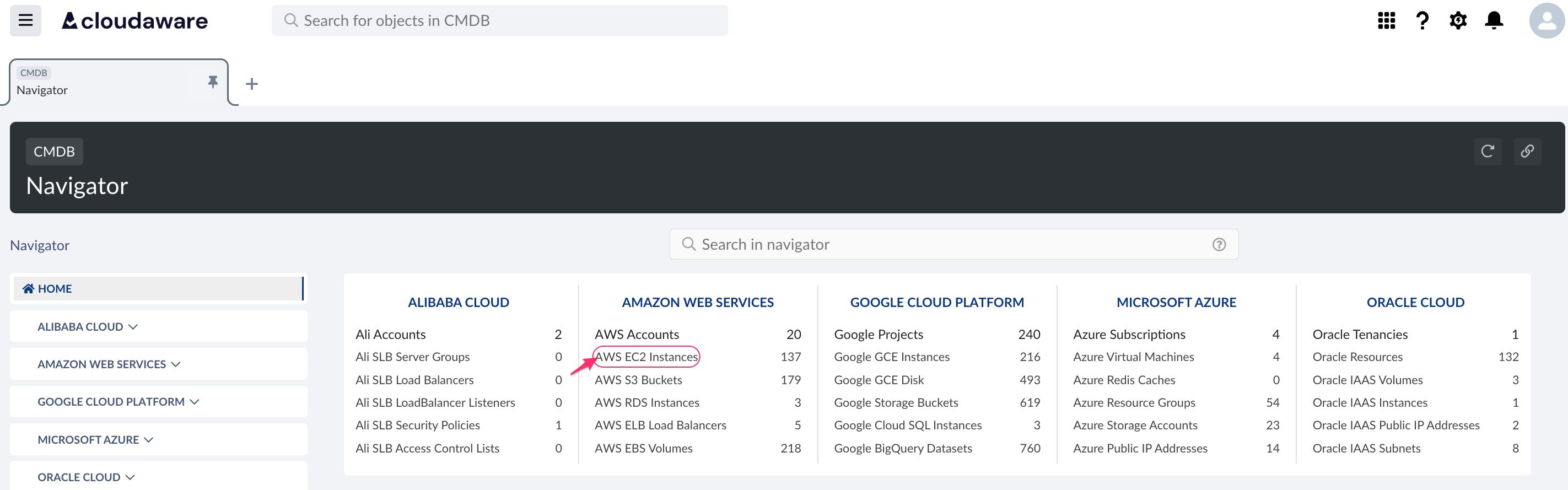 CMDB - Browse objects - CMDB Navigator.png