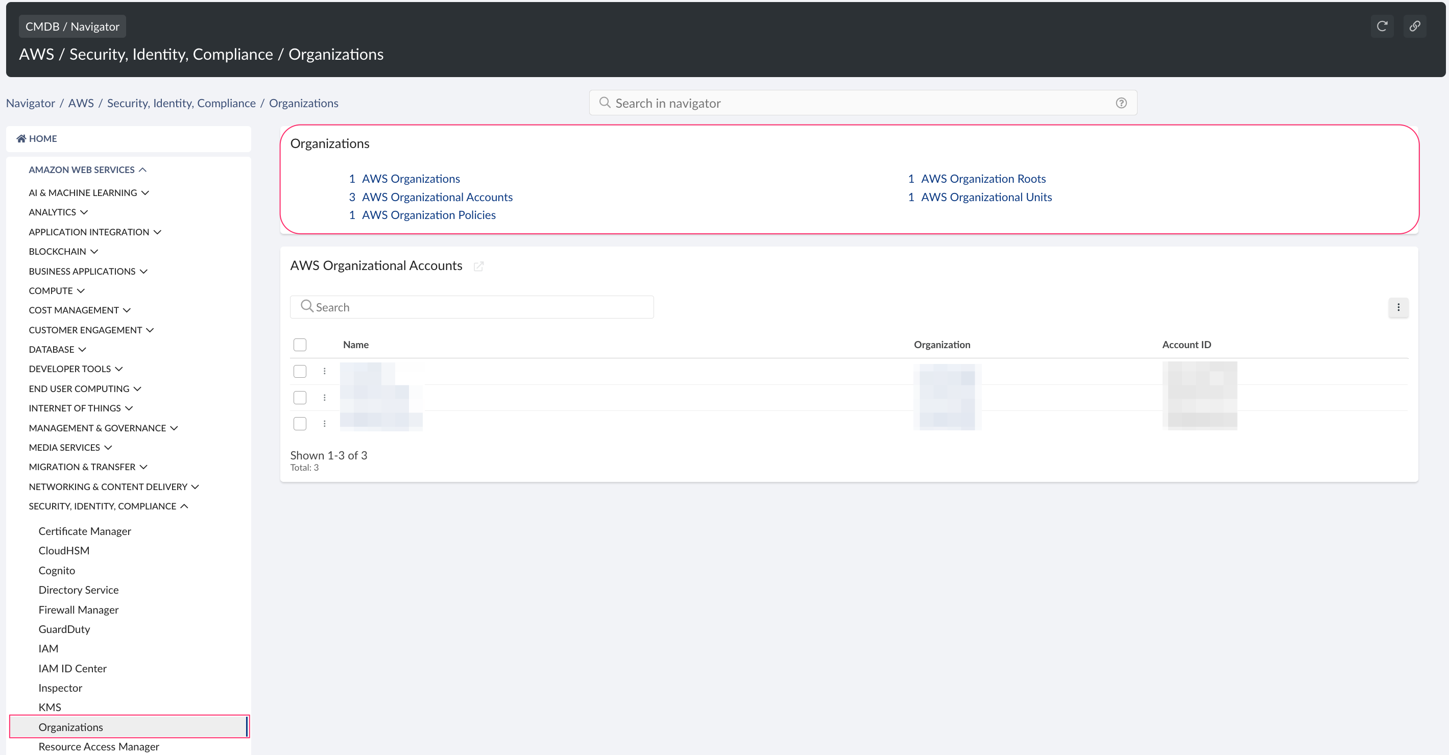 AWS Organizations - AWS Organizations data in CMDB.png