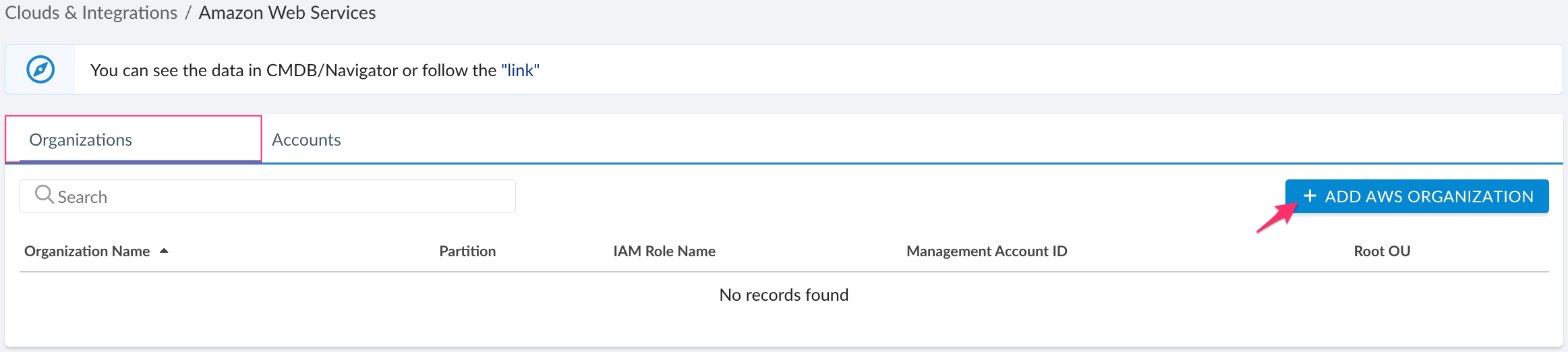 AWS Organizations - setup in Cloudaware - add AWS Organization.png
