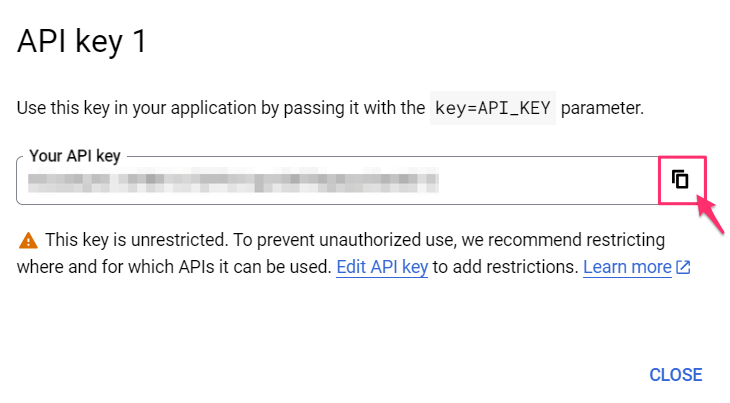 adding cloud accounts - get API key - copy the key.png