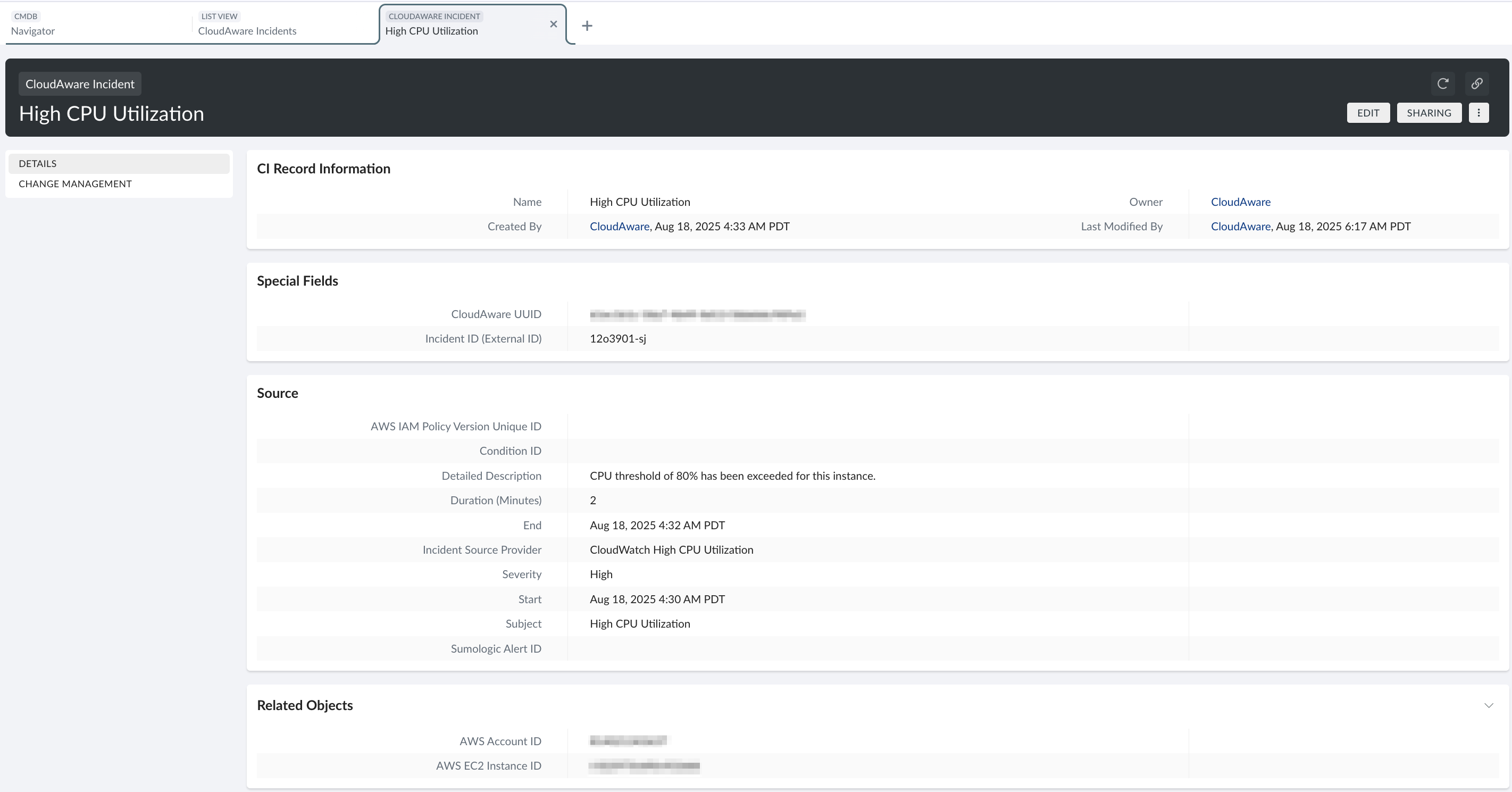 Generic Webhook Configuration For Incidents - incident in CMDB.png