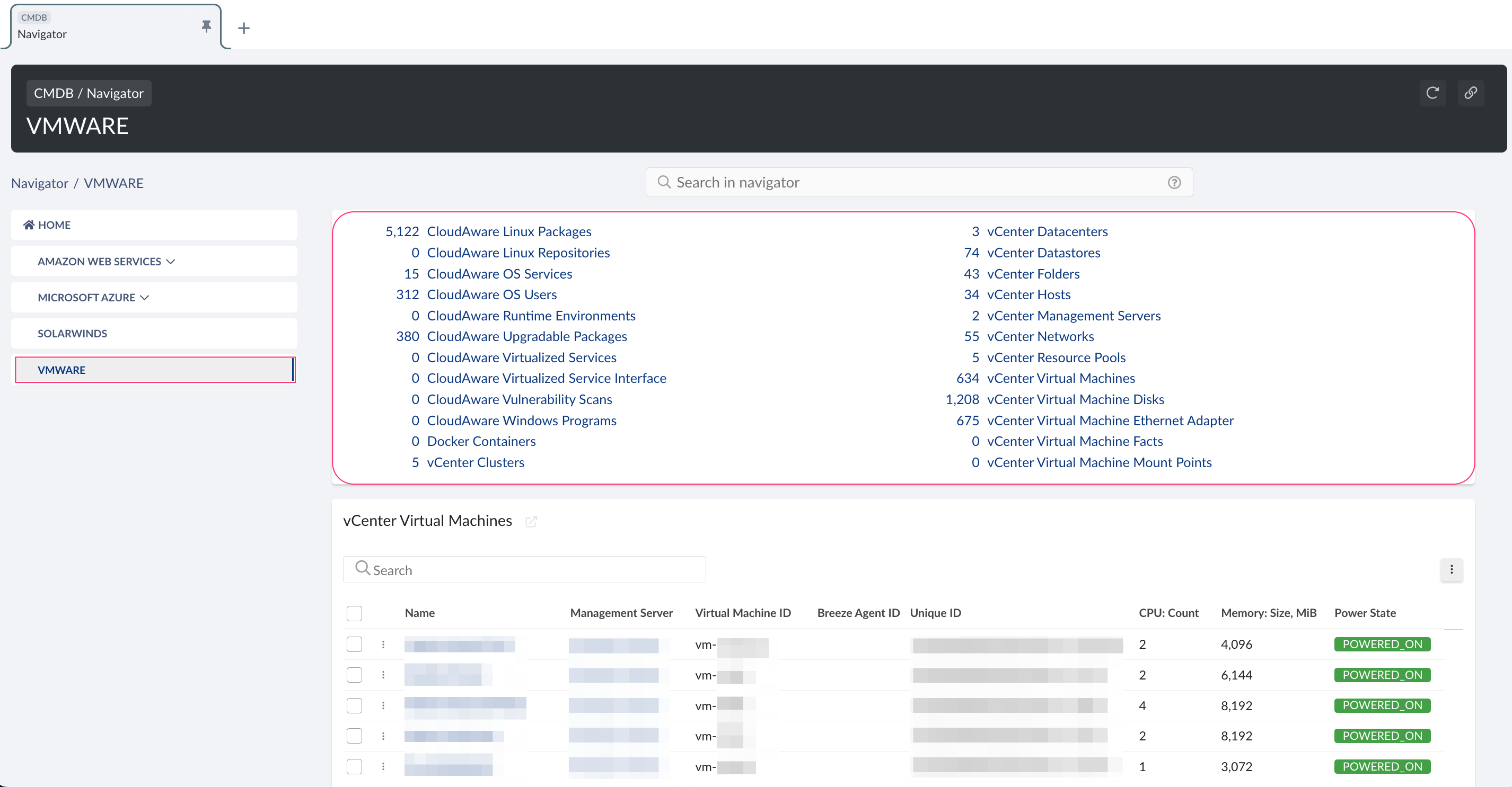 VMware vCenter - VMware objects in CMDB.png