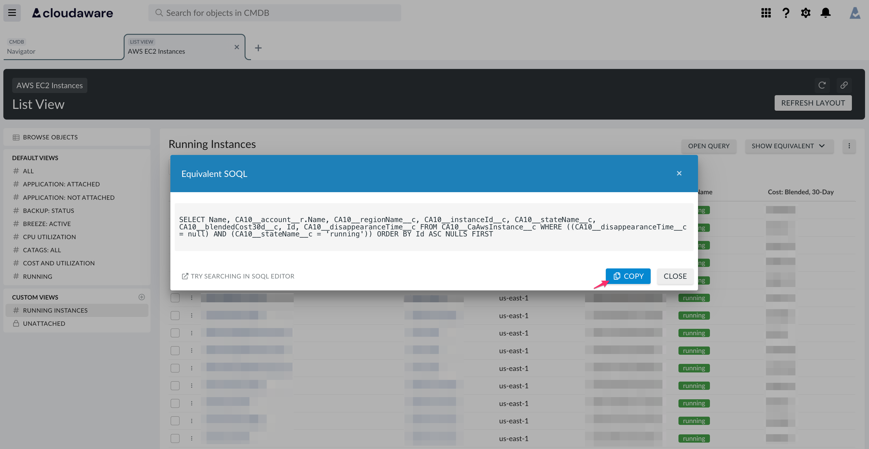 CMDB - Export data from list view - Copy SOQL.png