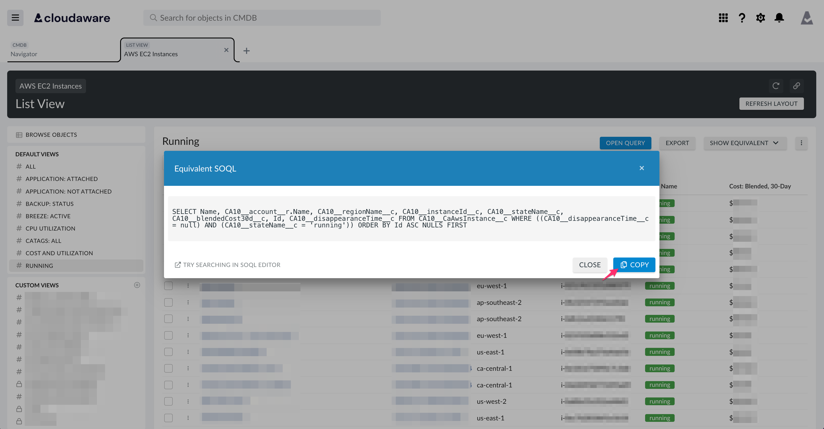 CMDB - Export data from list view - Copy SOQL.png