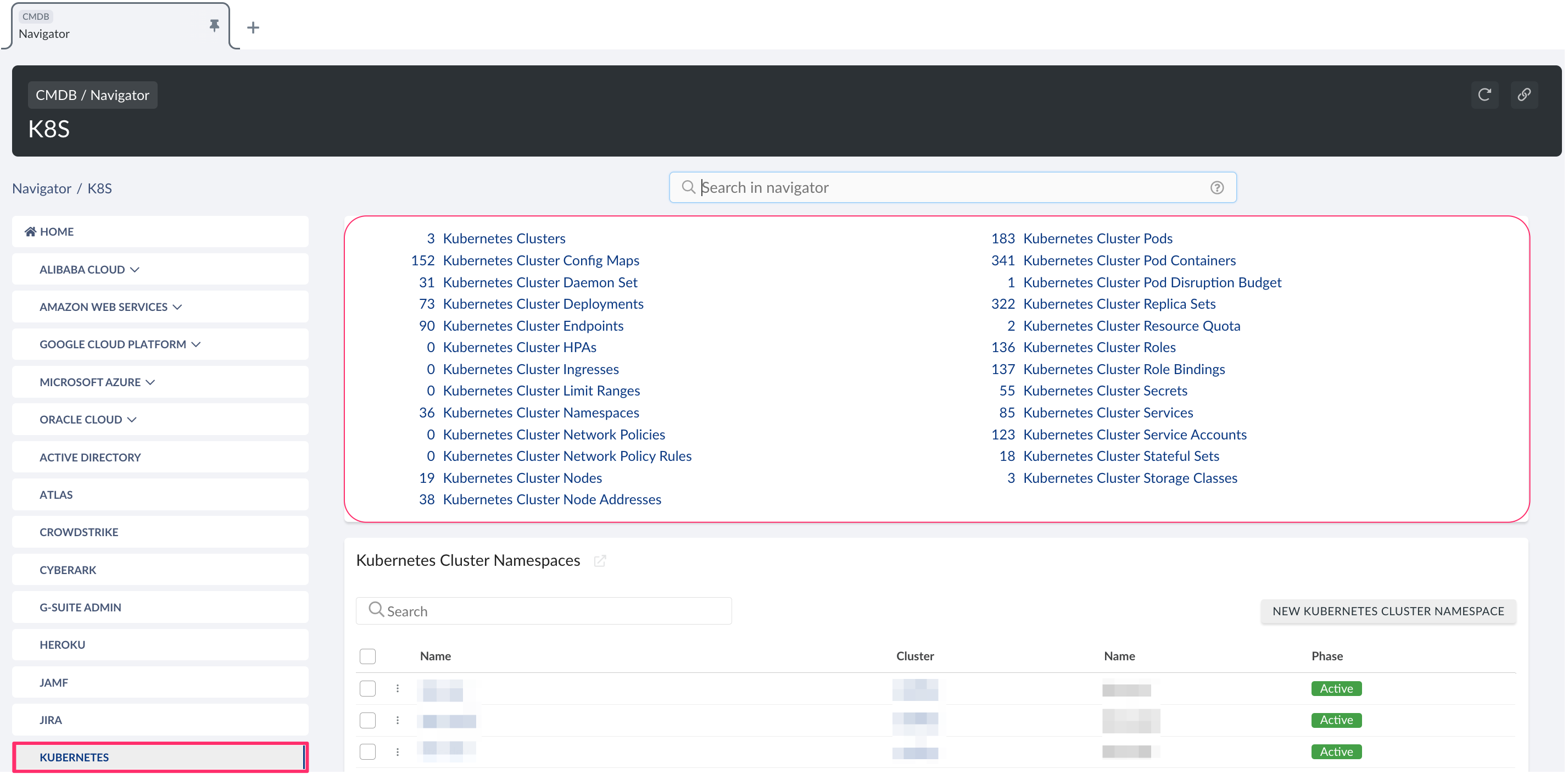 Kubernetes cluster - Kubernetes objects in CMDB.png