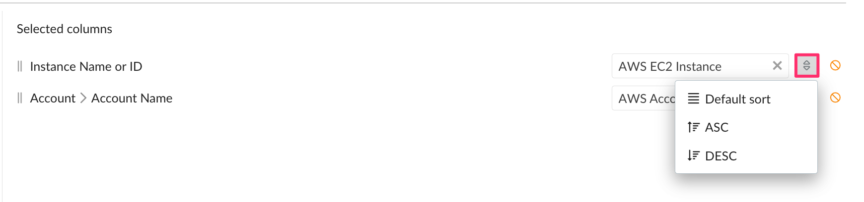 CMDB - Create list views - data to display - order for assets in a column.png