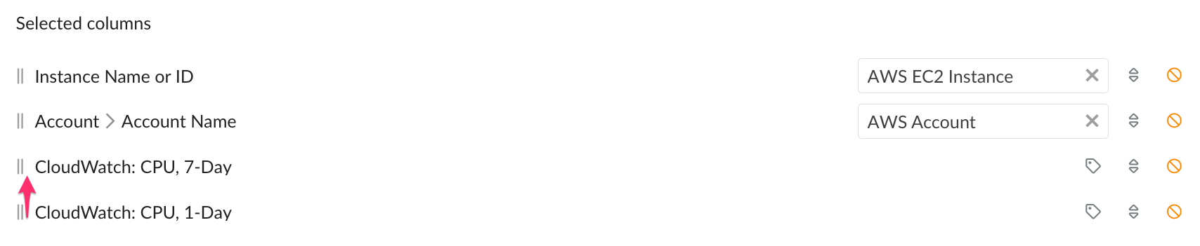 CMDB - Create list views - data to display - sorting order for colomns.png