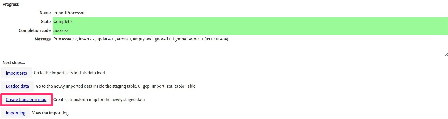 Cloudaware CMDB data import to ServiceNow using Google BQ - create transform map.png