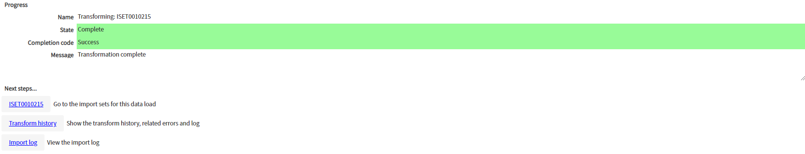 Cloudaware CMDB data import to ServiceNow using Google BQ - data import status.png