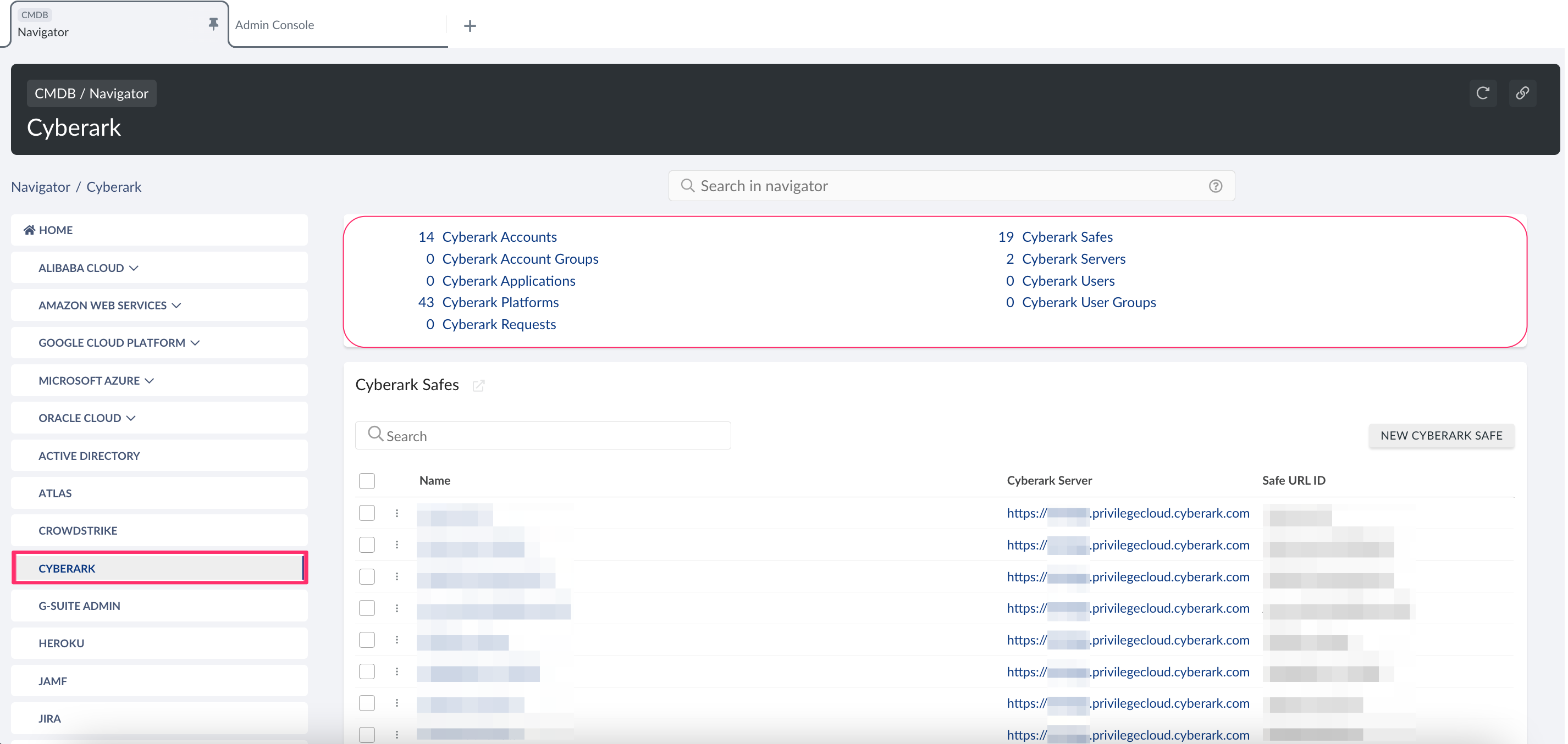 CyberArk - CyberArk objects in CMDB.png