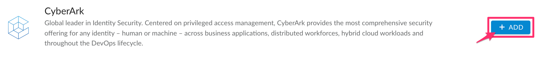 CyberArk - admin - add CyberArk integration.png