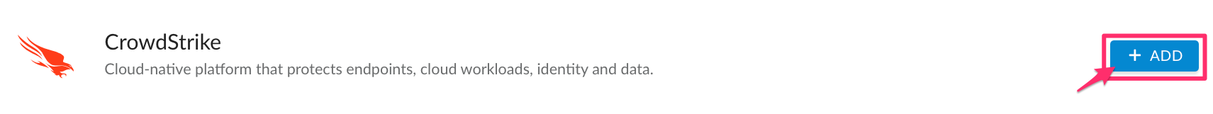 CrowdStrike - admin - add CrowdStrike integration.png