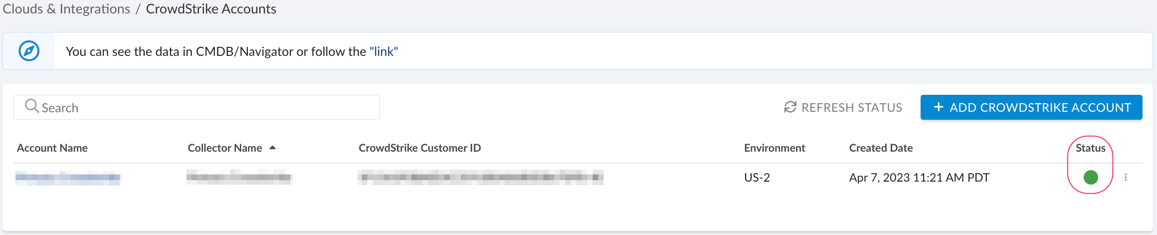 CrowdStrike - integration status.png