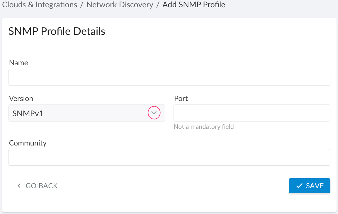 Network Discovery - Network Discovery integration details - SNMP Profile.png