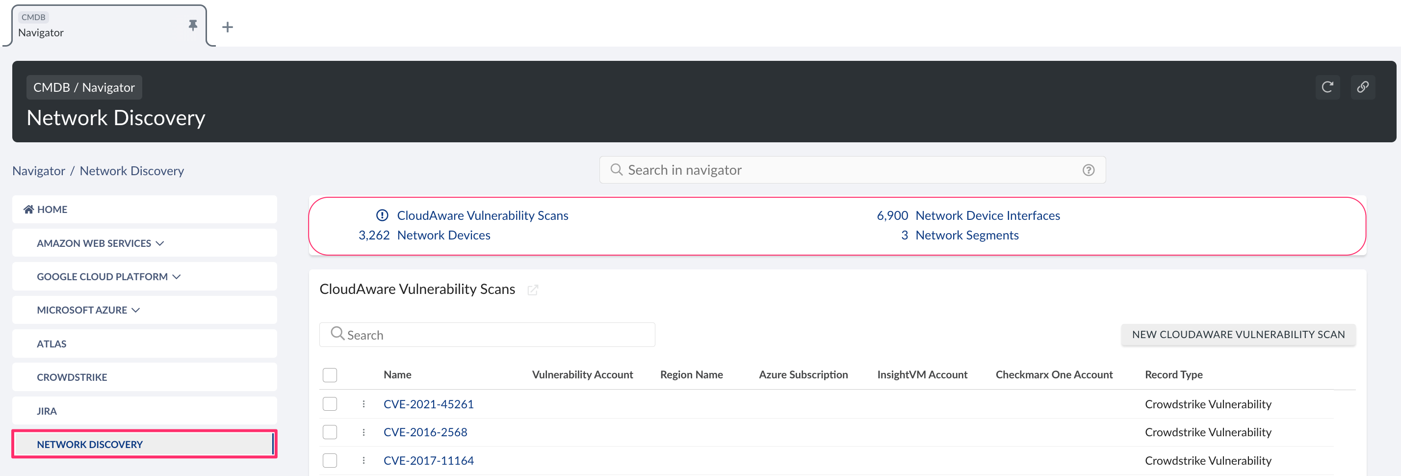 Network Discovery - Network Discovery objects in CMDB.png