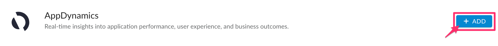AppDynamics - admin - add AppDynamics integration.png