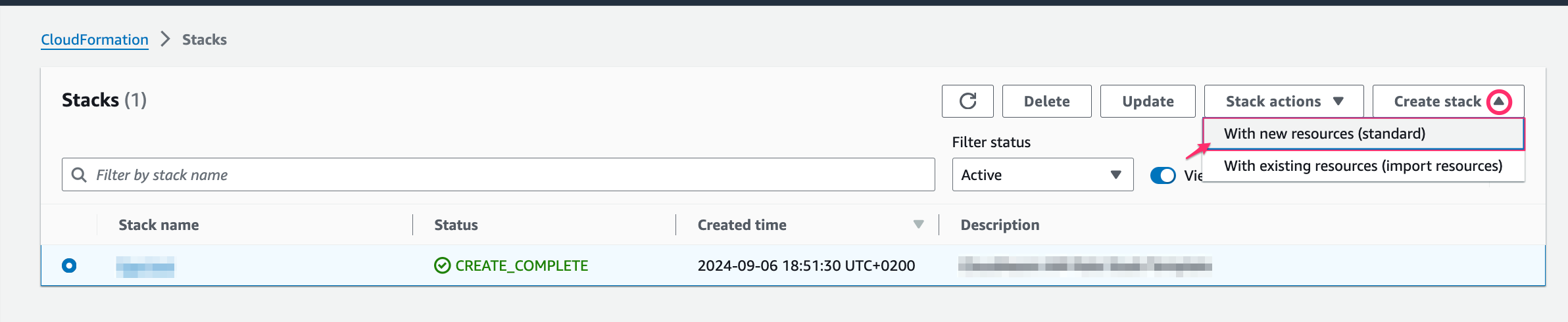 aws start guide - using iam role - aws console - create stack with new resources.png