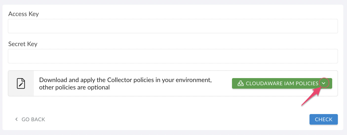 AWS Start Guide - using access & secret keys - collector policies.png