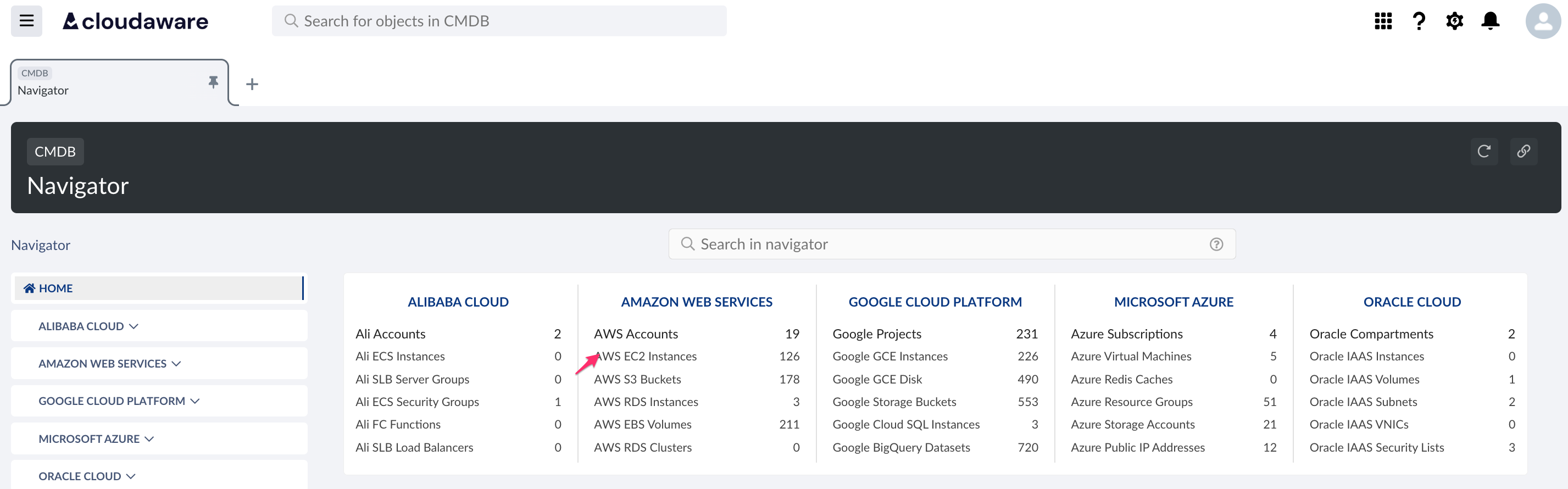 CMDB - Export list views from CMDB - select the object.png