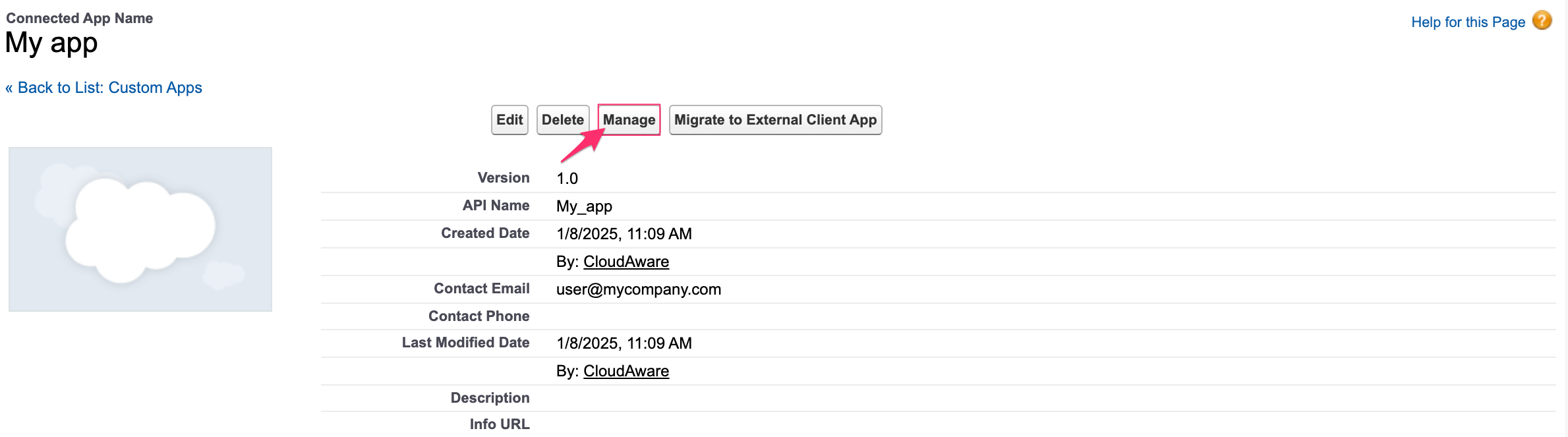 CMDB - Connected App - manage the connected app.png