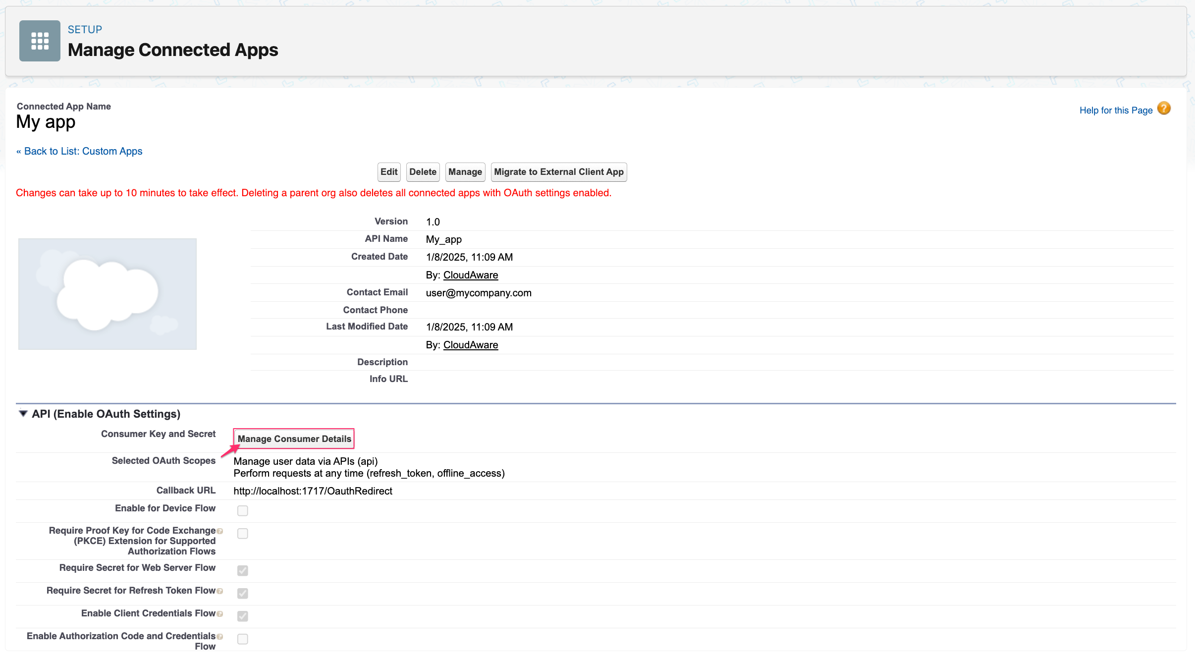 CMDB - Connected App - the new app - click Manage Consumer Details.png