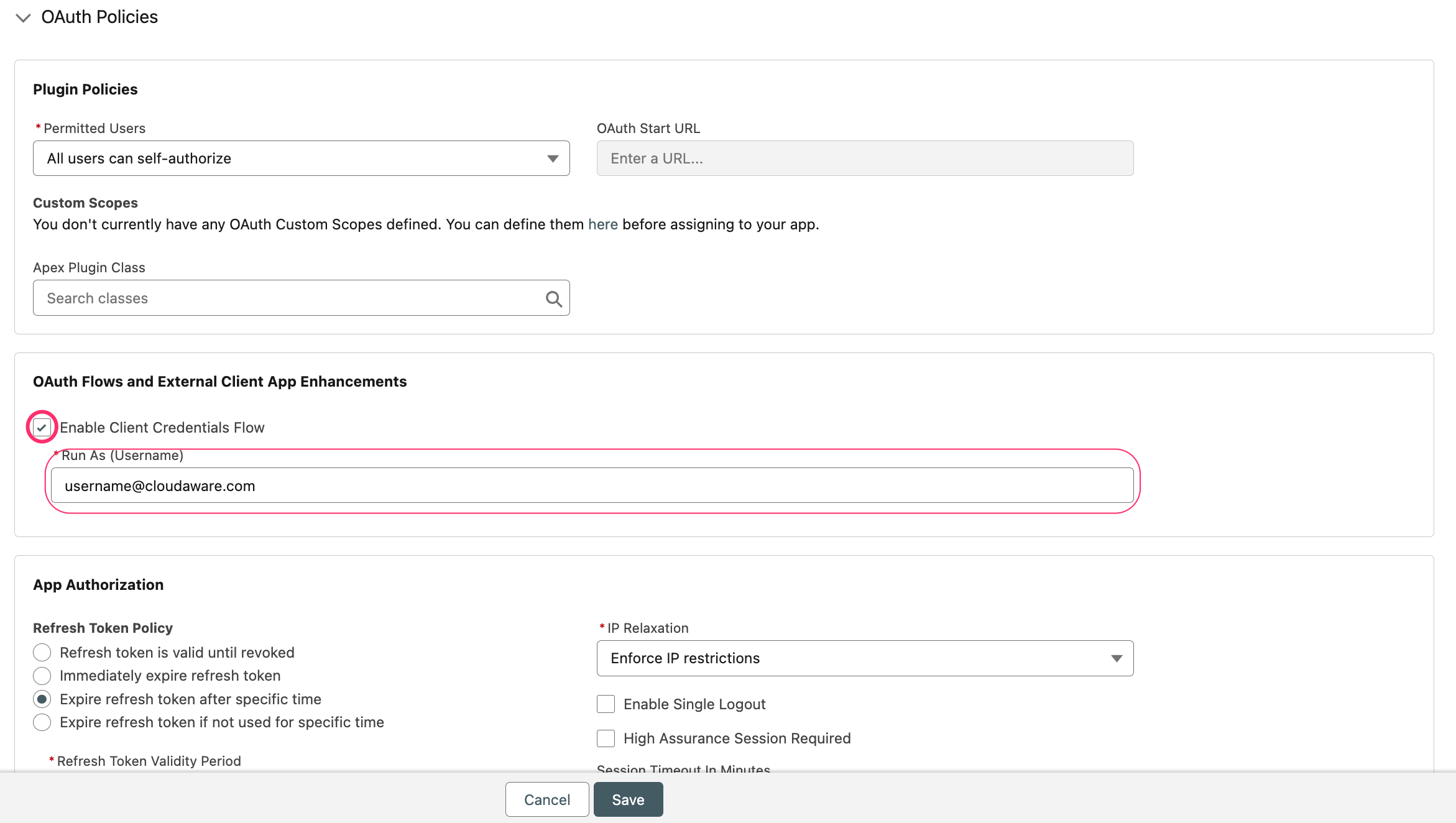 CMDB - External Client App - check the box Enable Client Credentials Flow.png