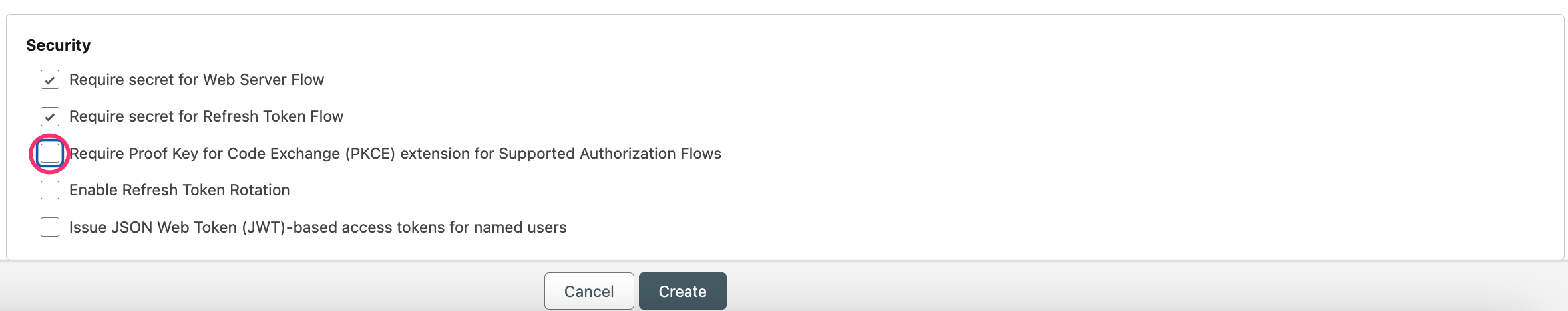 CMDB - External Client App - uncheck the box Require Proof Key for Code Exchange (PKCE).png