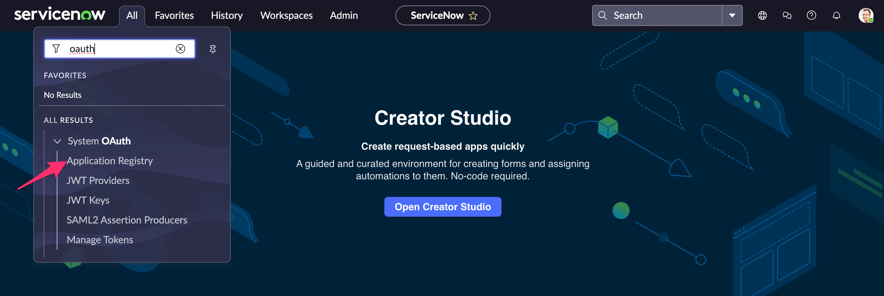 Cloudaware CMDB App Manual Installation - SNow-to-Google - application registry.png