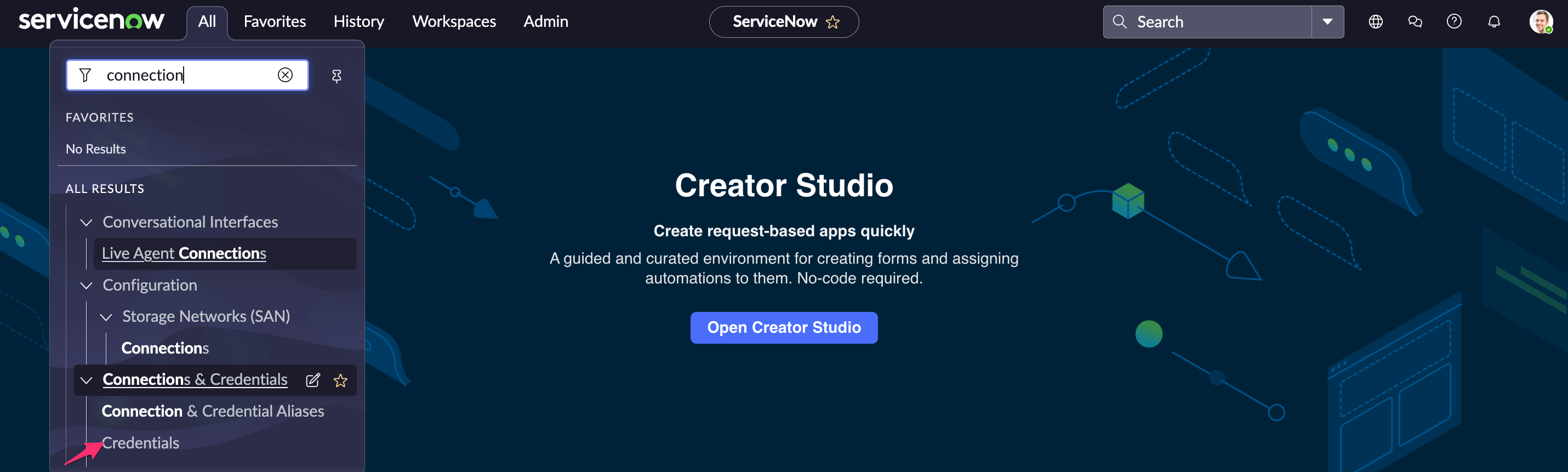 Cloudaware CMDB App Manual Installation - SNow-to-Google - connections - credentials.png