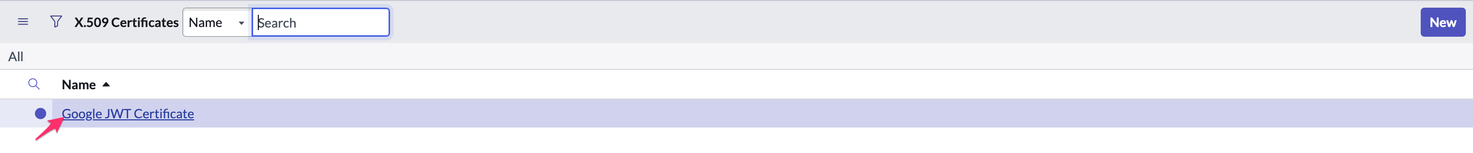 Cloudaware CMDB App Manual Installation - SNow-to-Google - select Google JWT certificate.png