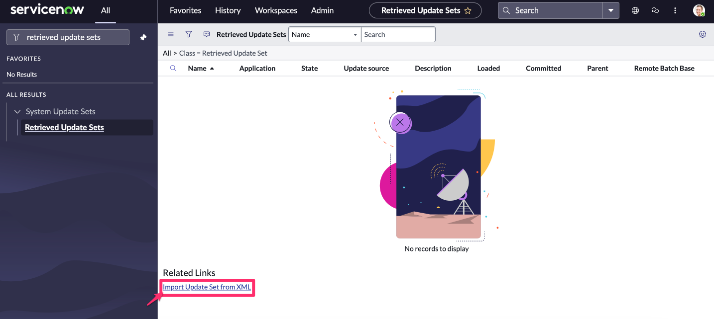 Cloudaware CMDB App Manual Installation - install the app - import update set from XML.png