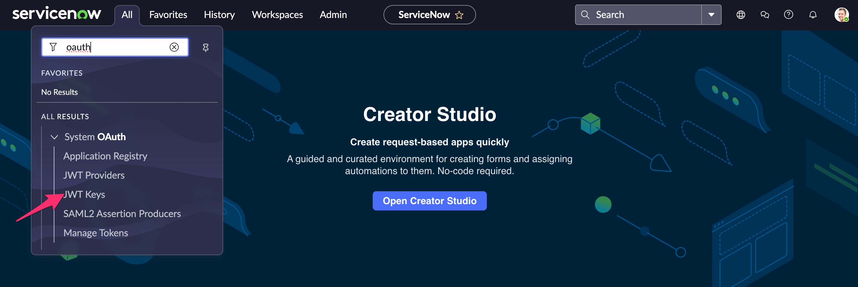 Cloudaware CMDB App for ServiceNow - SNow-to-Google - JWT keys.png