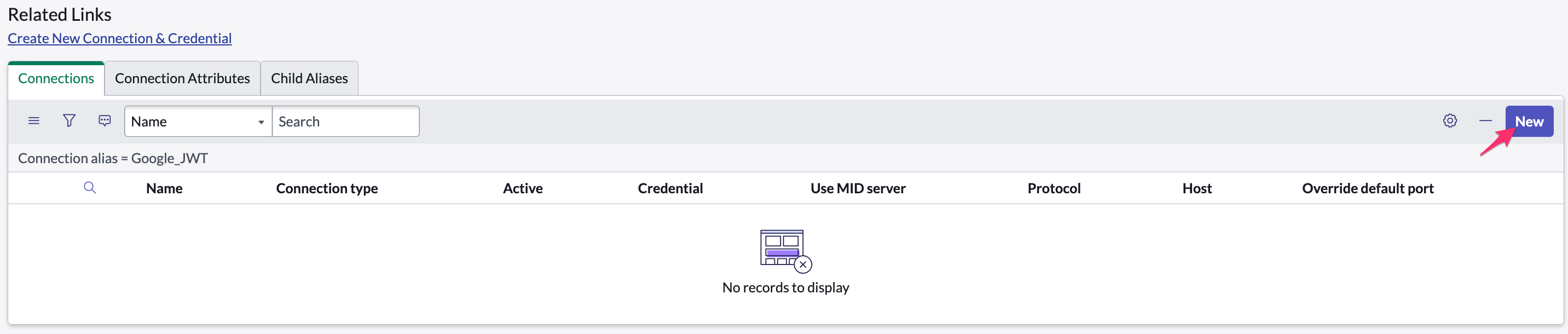 Cloudaware CMDB App for ServiceNow - SNow-to-Google - connections - https connection.png
