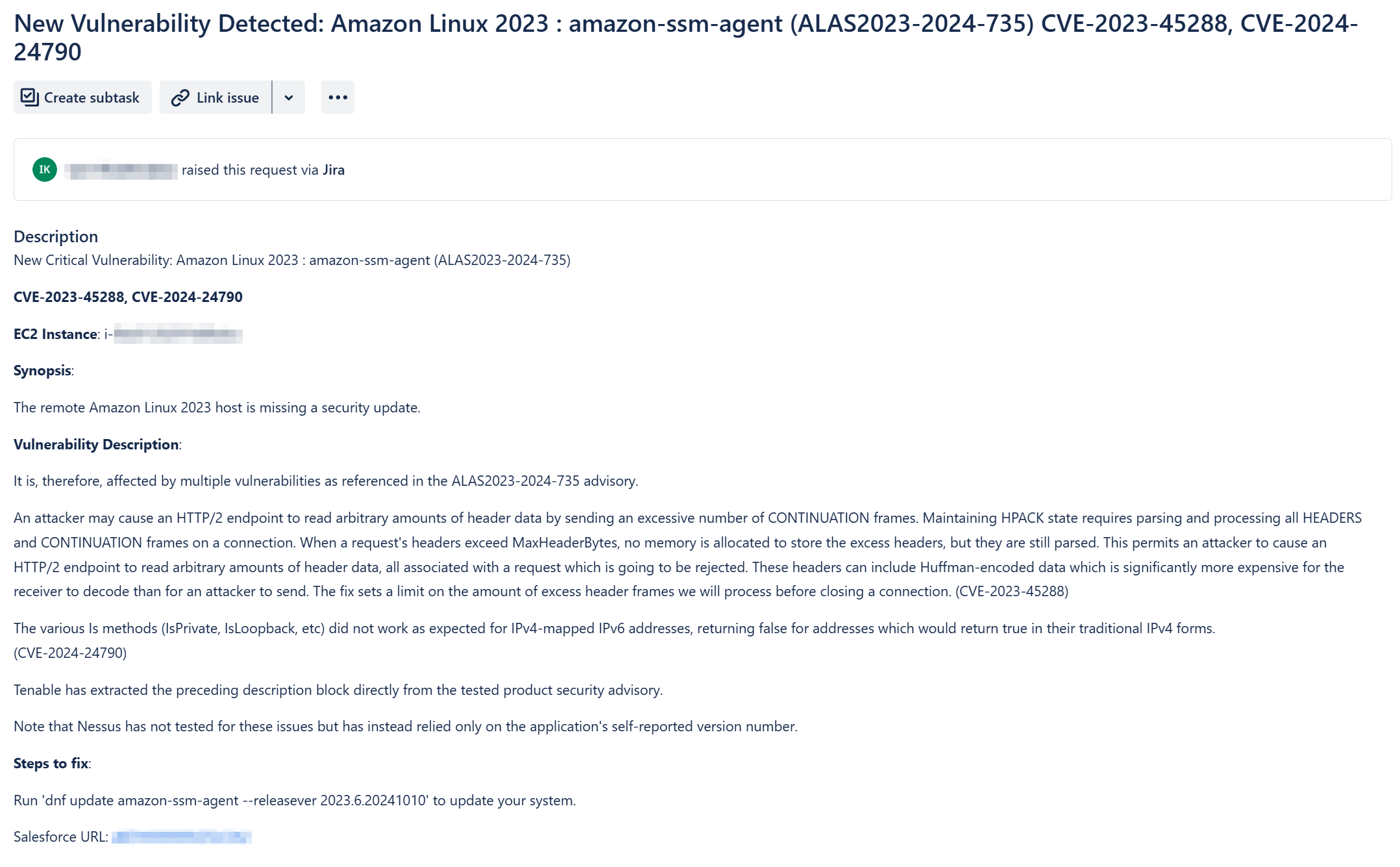 Jira - Jira actions - examples in Jira - Jira issue.png
