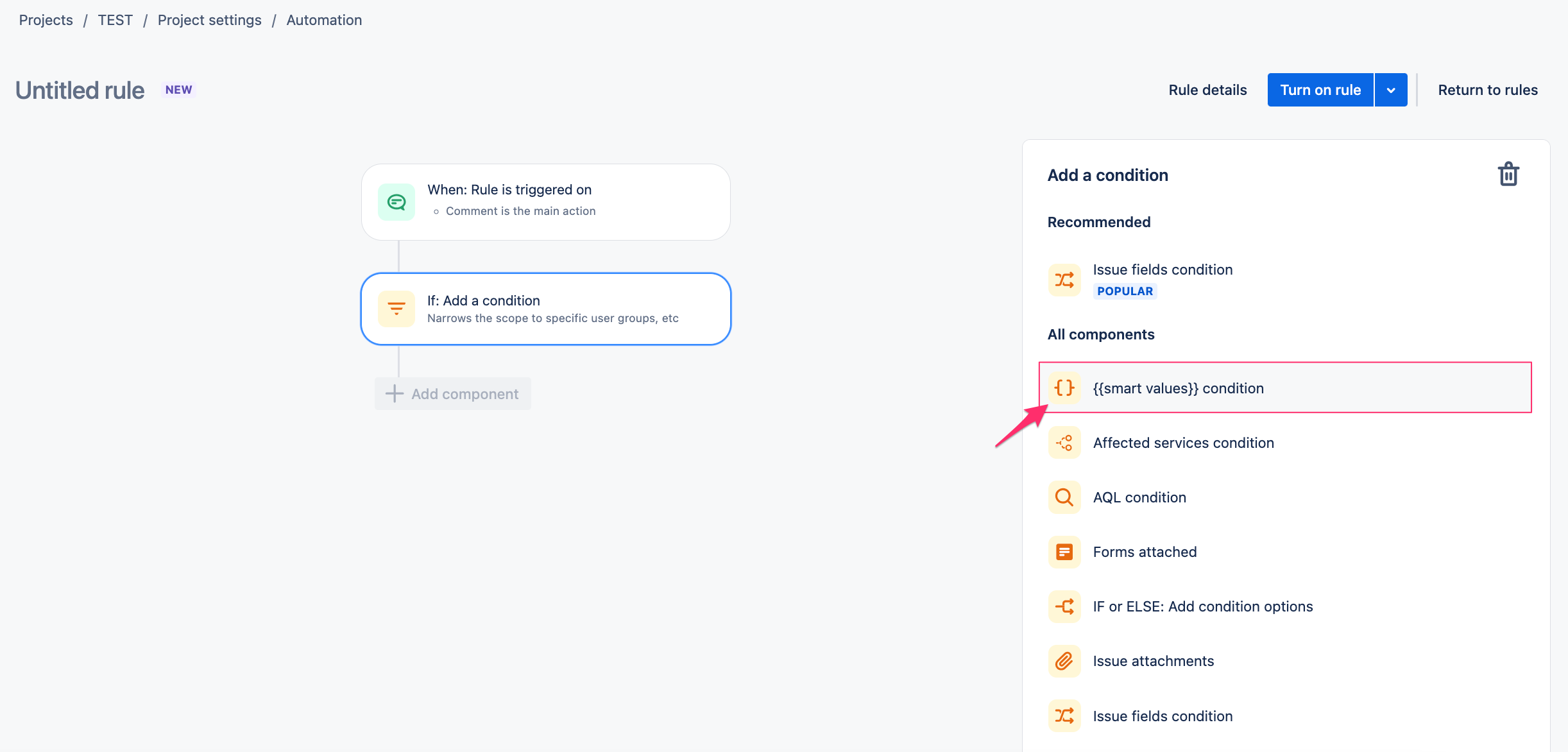 Jira - Bulk-close Jira issues with comments - add If block.png