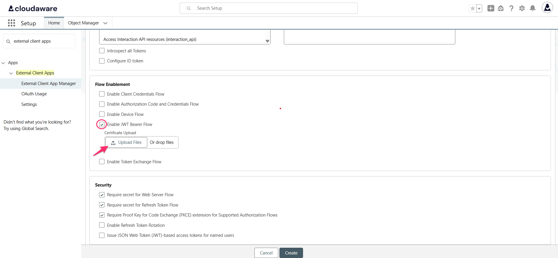CMDB - External Client App - enable JWT Bearer flow.png