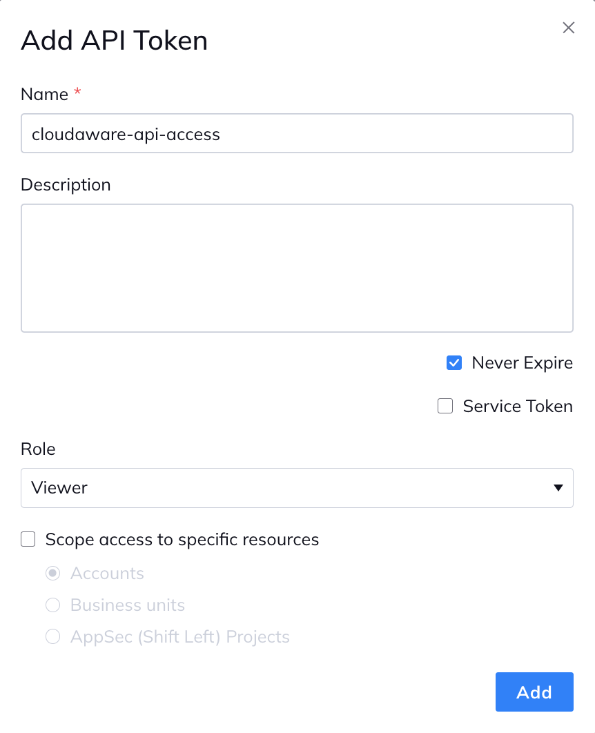 Orca Security - create API token - token settings.png