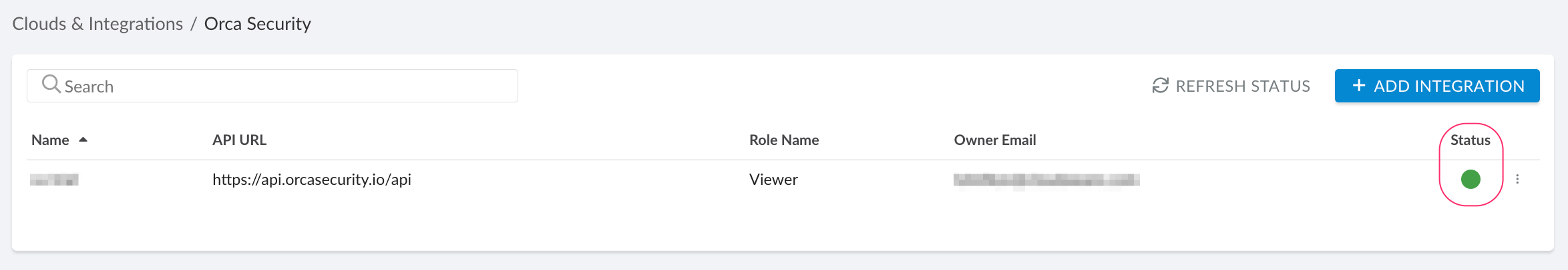 Orca Security - integration status.png