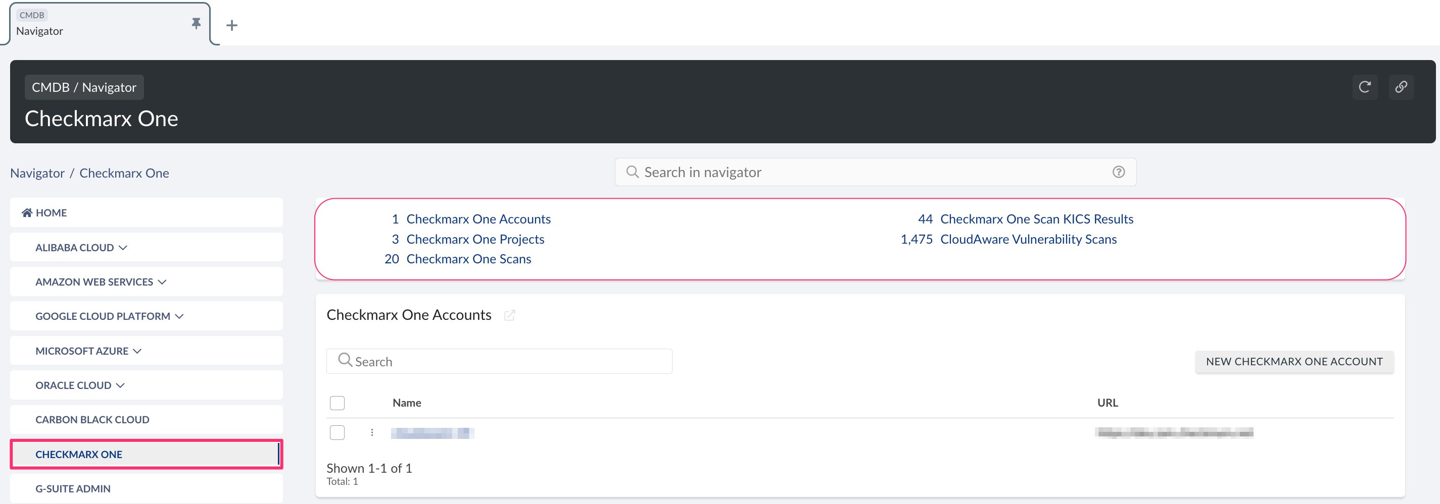 Сheckmarx One - Checkmarx One objects in CMDB.png