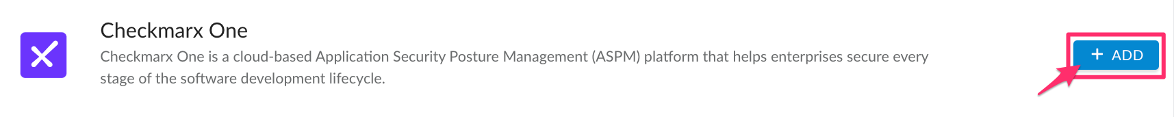 Checkmarx One - admin - add integration.png