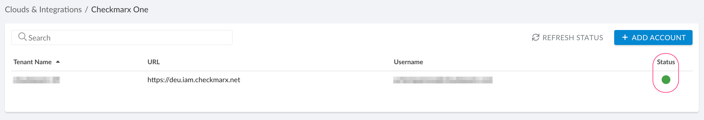 Checkmarx One - integration status.png