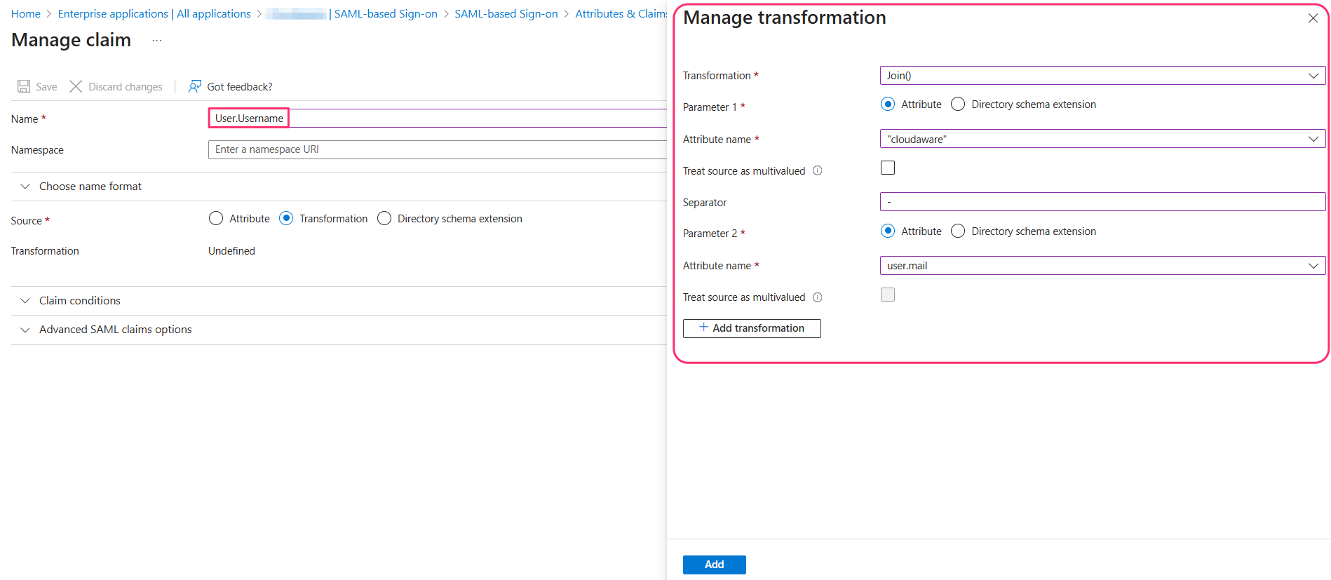 Azure Entra ID SSO - setup in Azure - additional claims - User.Username.png