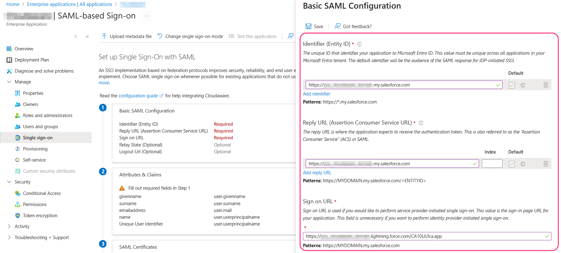 Azure Entra ID SSO - setup in Azure - basic SAML configuration.png