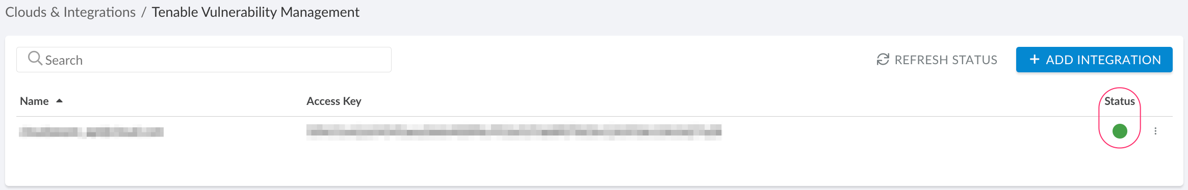 Tenable Vulnerability Management - integration status.png