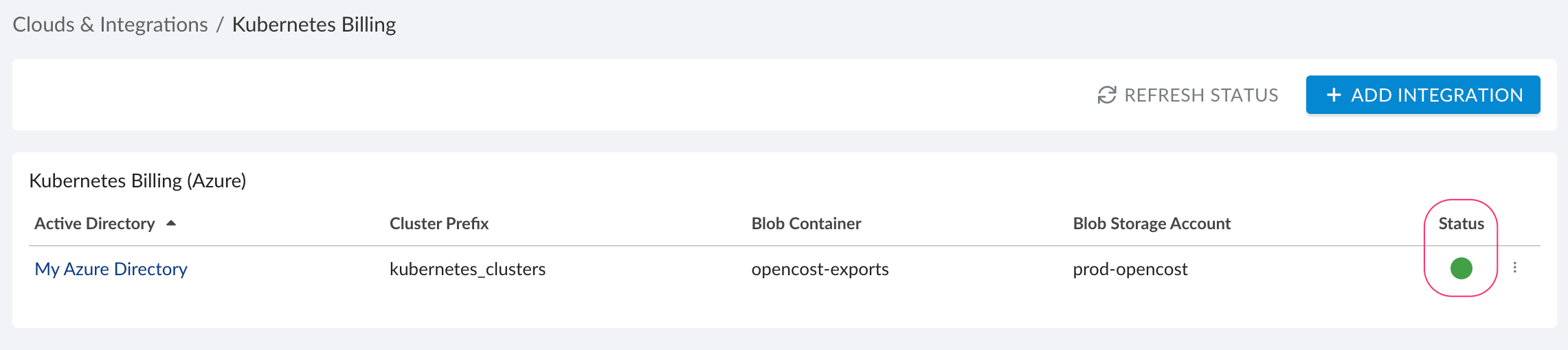 Kubernetes Billing via OpenCost - integration status.png