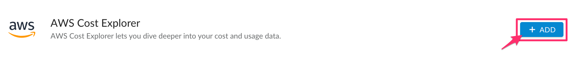 AWS Cost Explorer - add integration.png