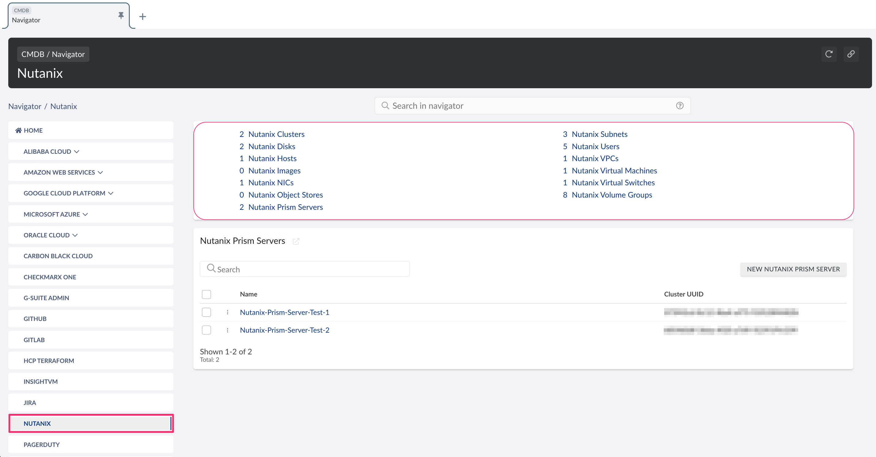 Nutanix - Nutanix objects in CMDB.png